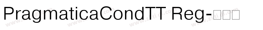 PragmaticaCondTT Reg字体转换